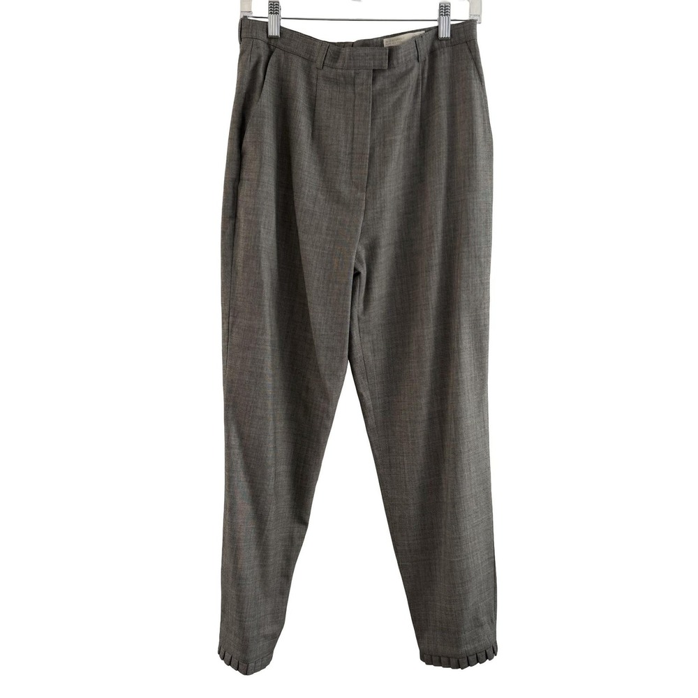 Vintage Escada Dress Pants Womens 38 Wool Tapered Pleated Cuffed Germany‎ 80s